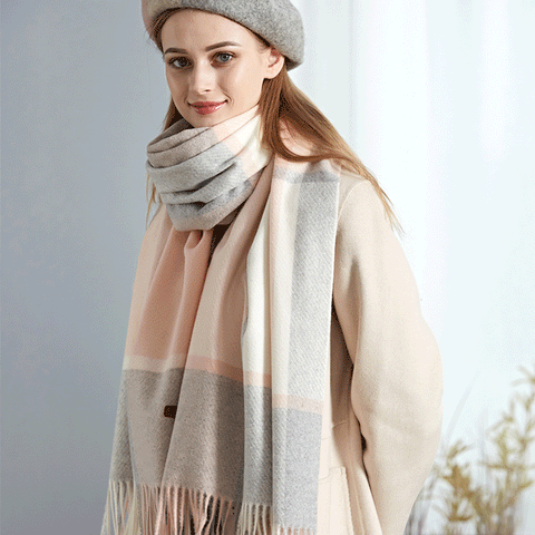 Buy Wool Plaid Women Autumn And Winter Warm Scarf online at Fashionner.