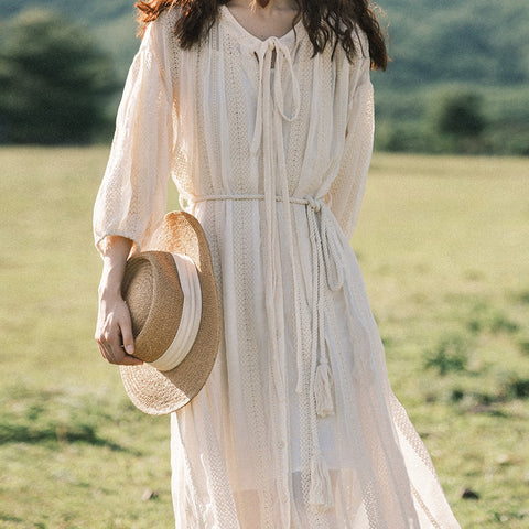 Robe deux pièces épaisse style bohème chic