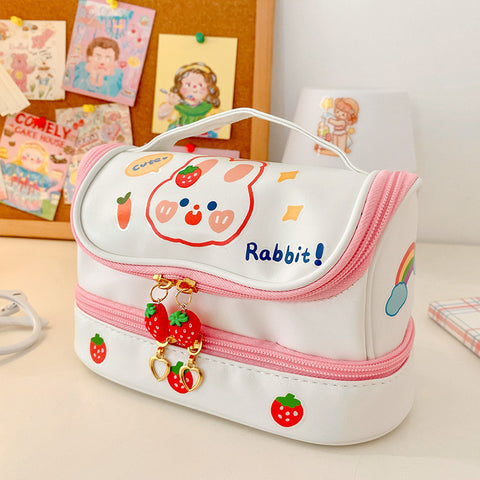 Trousse à Crayons Multicouche Fille avec Grande Capacité et Joli Design