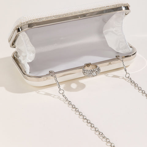 Sacs de soirée pour femmes I Do, pochettes de mariée, perles, bourse de mariage, sac à bandoulière tendance de marque avec chaîne