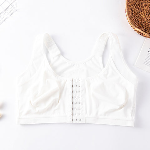 Women's Fashion Front Buckle Closed Sports Bra - Fashionner