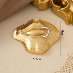 European and American hot devil's eye human face replica 18K abstract personalized brooch