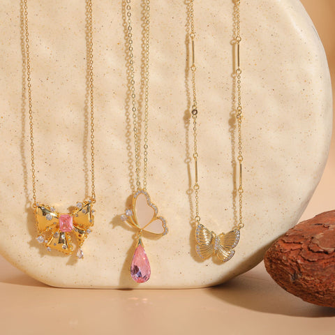 Shell Zircon Butterfly Luxury Pendant Ins Style Niche - Fashionner