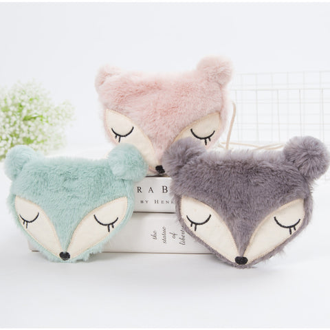 Sac en tissu mignon de dessin animé pour enfants, mini sac à main pour bébé, sac à bandoulière, petit renard