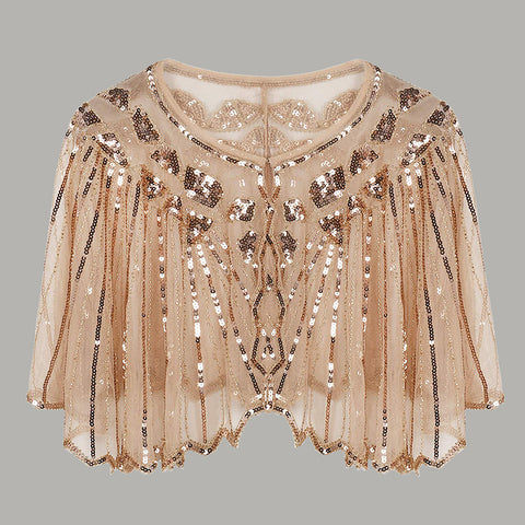 Robe de soirée à sequins et dentelle