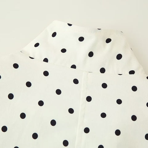 Polka dot jacket long sleeved short jacket