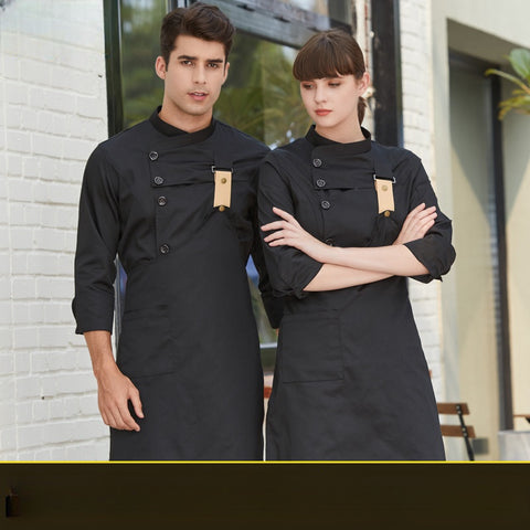 Men's Autumn Hotel Chef Breathable Catering Long Sleeve Tooling Uniform