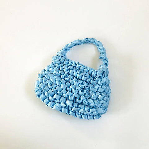 Sac à ruban Hyuna sac tissé sac crochet sac à foulard en soie sac de téléphone portable d'été pour femme sac à main