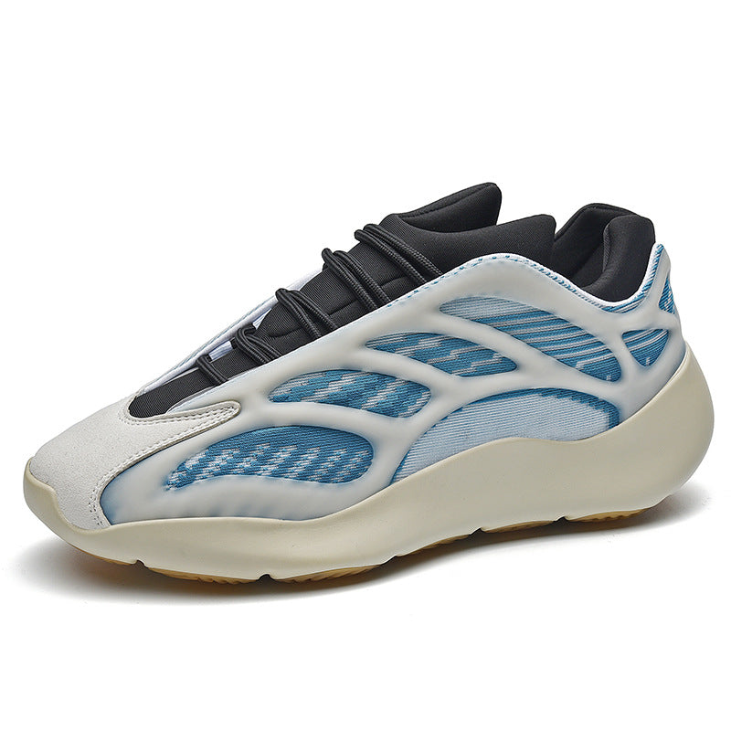 Men Shoes Causal Fashion Coconut Dad Shoes Male Non-slip Sneakers Lace-up Flats Breathable Running Sports Clunky Sneaker - Fashionner