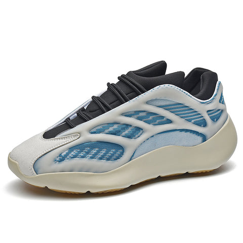 Men Shoes Causal Fashion Coconut Dad Shoes Male Non-slip Sneakers Lace-up Flats Breathable Running Sports Clunky Sneaker - Fashionner