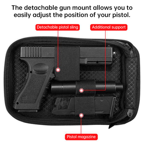 Sac à bandoulière tactique dissimulé - Holster de chargeur d'épaule, sac banane de chasse et étui de protection souple pour pistolet