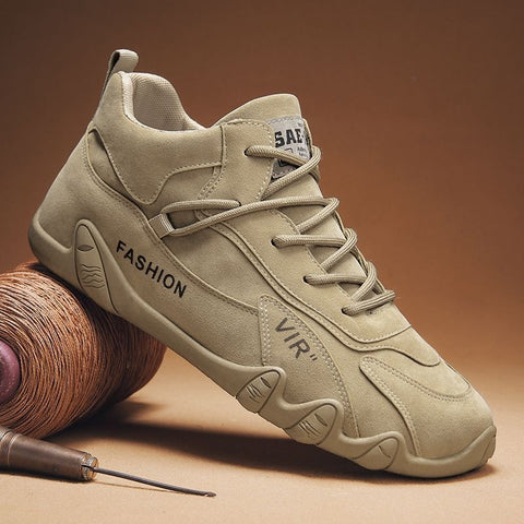 Men's Work Shoes For Construction Site Wear Resistant High Top Board Shoes Sports Casual Work Clothes Fashionable Shoes - Fashionner