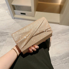 Gold Fashion Envelope Clutch - Fashionner