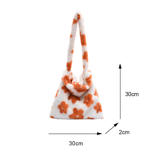 Portable Plush Handbag For Women - Fashionner