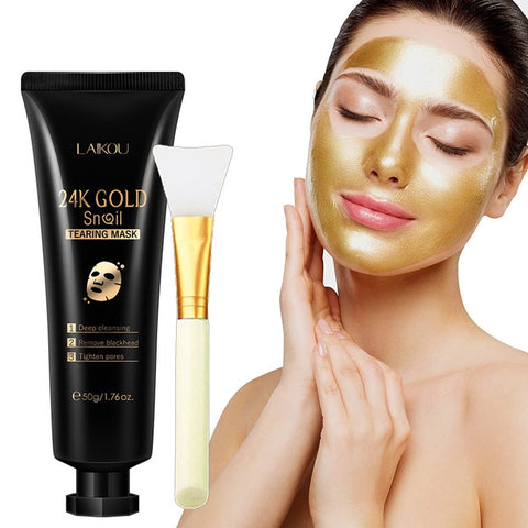 Masque Hydratant Détachable à la Bave d'Escargot et aux Feuilles d'Or
