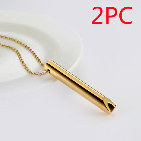 Collier de respiration Réglable Respiration Soulagement de la pression Ornement Bijoux de décompression en acier inoxydable