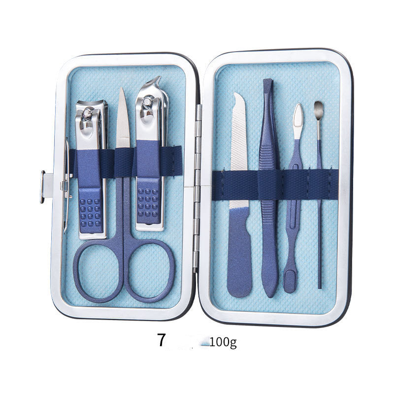 Professional Scissors Nail Clippers Set Ear Spoon Dead Skin Pliers Nail Cutting Pliers Pedicure Knife Nail Groove Trimmers - Fashionner