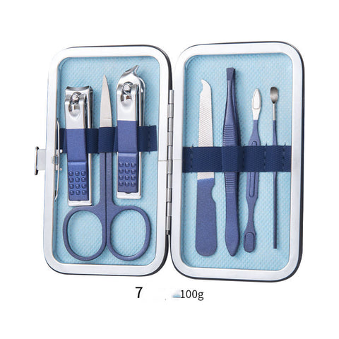 Professional Scissors Nail Clippers Set Ear Spoon Dead Skin Pliers Nail Cutting Pliers Pedicure Knife Nail Groove Trimmers - Fashionner