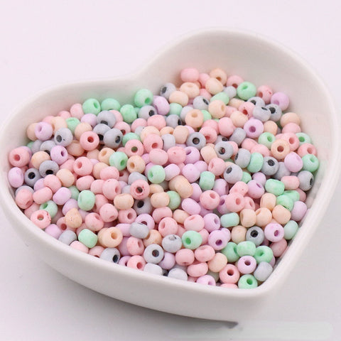 Perles de riz en verre Macaron Super Premium 4 mm
