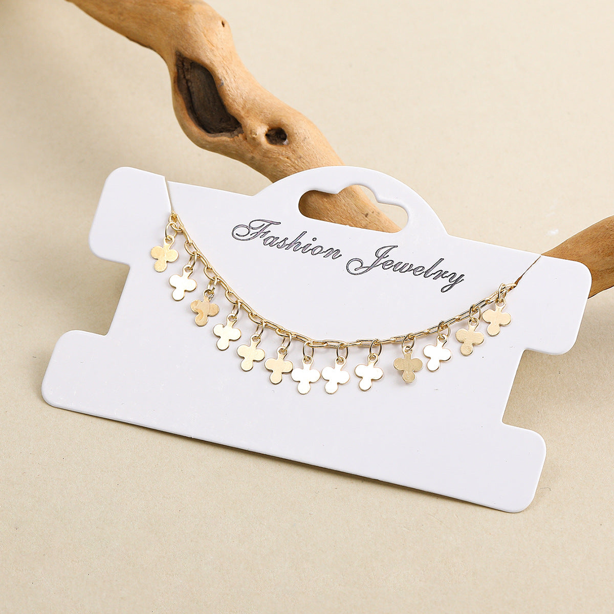 Buy Bohemian-Style Cross And Double-Heart Multi-Layer Anklet online at Fashionner.