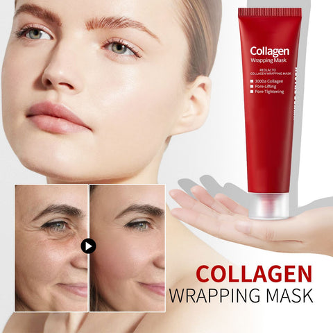 Masque au collagène à l'acide lactique rouge, éclaircissant et hydratant