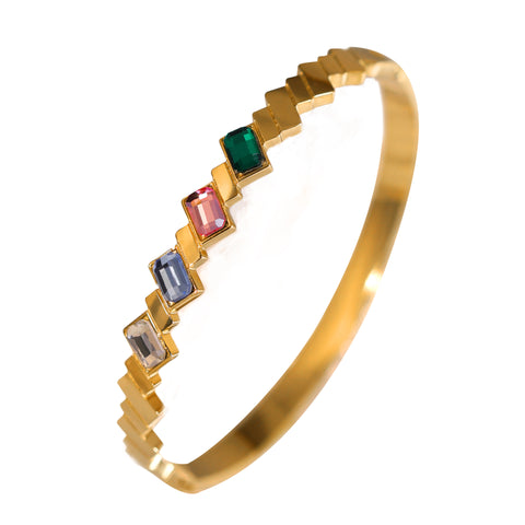 Buy Colorfast Electroplated Diamond Titanium Steel Bracelet online at Fashionner.