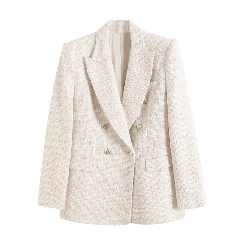 Textured Double Women Blazer