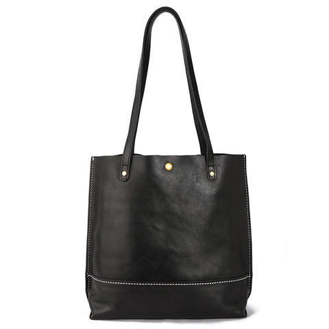 Top Layer Cowhide Handbag Korean Casual Large Capacity Women's Shoulder Bag - Fashionner