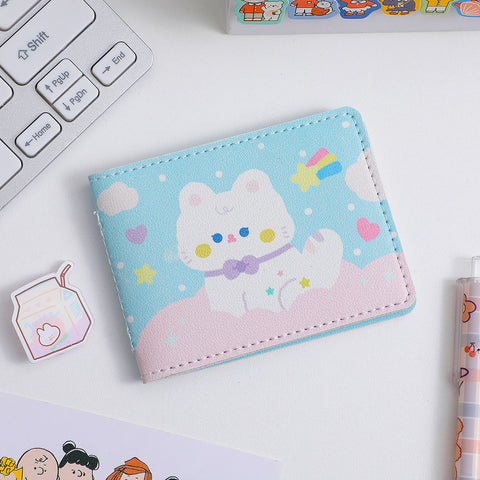 Housse de permis de conduire deux-en-un avec motif de lapin mignon de dessin animé