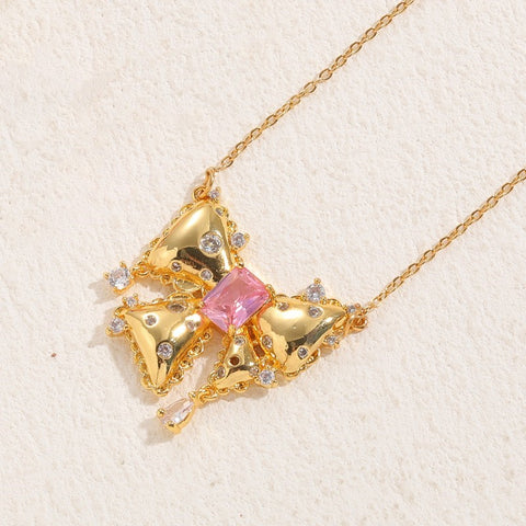 Shell Zircon Butterfly Luxury Pendant Ins Style Niche - Fashionner