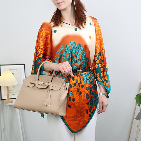 Artificial Silk Pullover Sunscreen Scarf Shawl - Fashionner