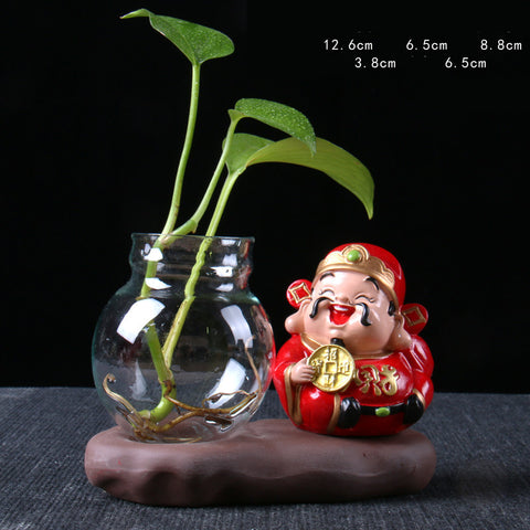 Vase hydroponique décoratif Lucky Jinbao