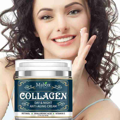 Crème Visage Hydratante au Collagène Produits de Soin Anti-Âge Crème Visage Hydratante Anti-Rides