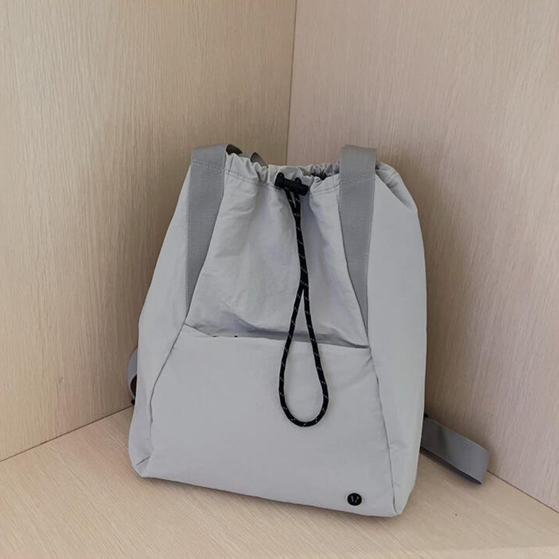 Waterproof Backpack With Drawstring Design Fashion Sports Fitness Yoga Backpack For Women Shoulder Bag Commuter Storage Handbag