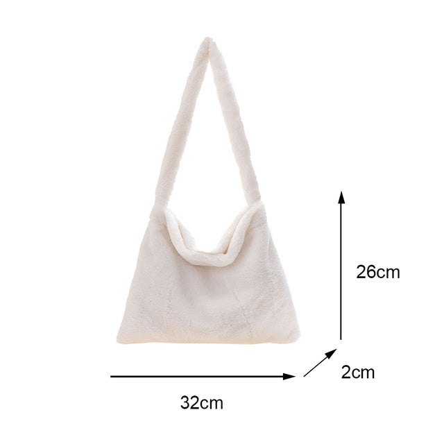 Portable Plush Handbag For Women - Fashionner