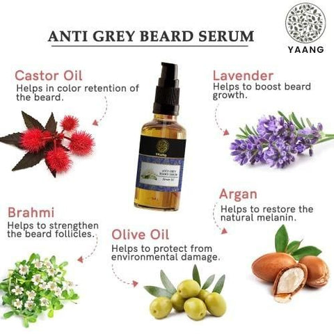 Sérum Huile Anti-Cheveux Blancs pour Barbe