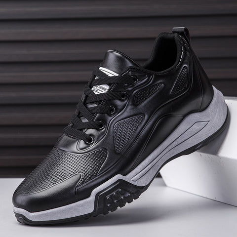 Single Cotton Casual Shoes Of The Same Style Men's Winter New Thickened Thermal Leather Shoes Fashion Korean Leather Plush Shoes - Fashionner