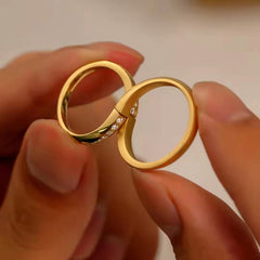 Fashion Creative Plain Ring Couple
