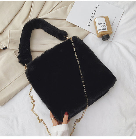 Plush women bag handbag - Fashionner