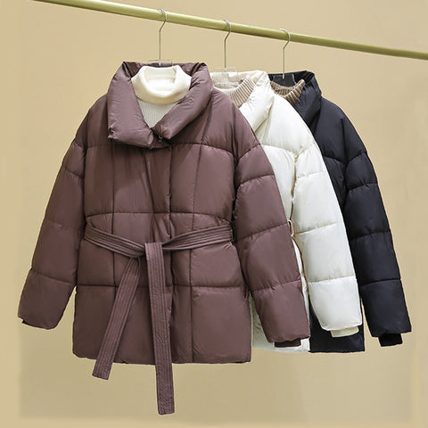 Manteau à revers chaud à carreaux avec ceinture, design mode, veste épaisse décontractée, vêtements pour femmes automne et hiver