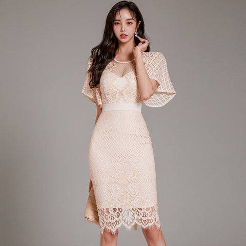 Robe De Soirée Élégante En Dentelle Pour Femmes