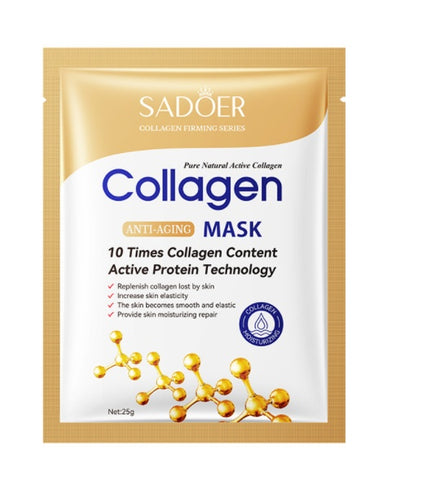 Masque Visage Anti-rides Hydratant Éclaircissant au Collagène