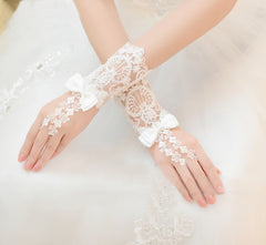 Bridal Bead Short Wedding Glove Accessories