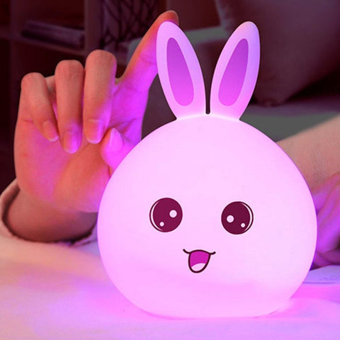 Veilleuse lapin en silicone avec capteur tactile