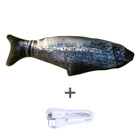 Version sans herbe à chat - Jouet électrique de simulation de poisson sauteur