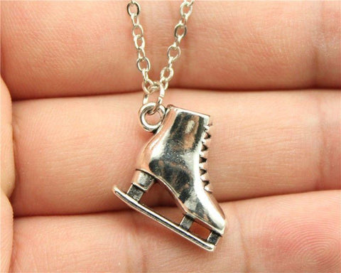 Skate alloy pendant necklace