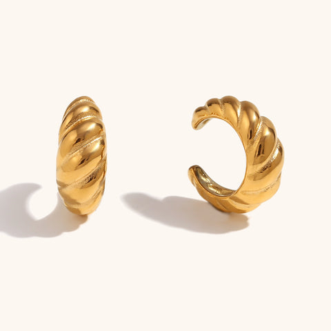 Mini Boucle d'Oreille Croissant Plaqué Or Personnalité Élégant Rétro Minimaliste Style Ins Bagues d'Oreilles