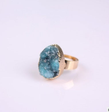 Bagues Femme Agate Pierre Naturelle Cristal Bourgeon Bagues Vintage Rose