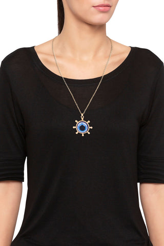 Collier ras de cou œil grec occidental en argent pour femmes et filles