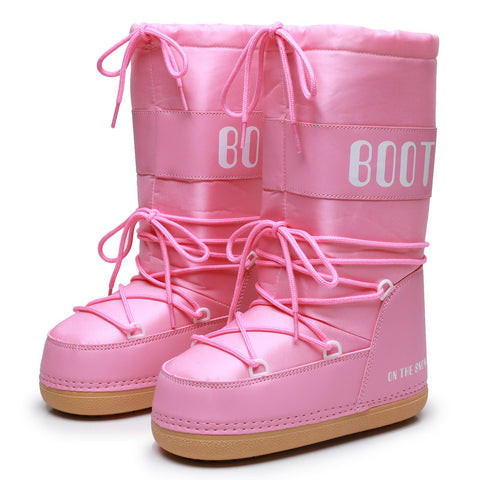 Ski Space Boots Fashion Round Toe Mid-calf Women - Fashionner